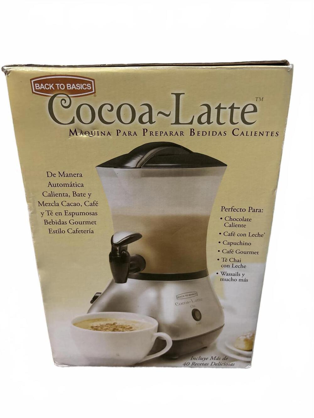 Back to Basics Cocoa Latte Hot Drink Maker Coffee Tea Frothy Cappuccino